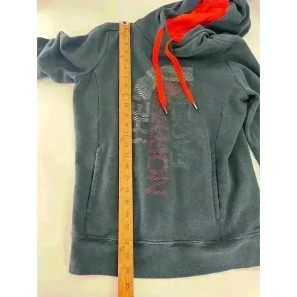 The North Face Women's Hoodie Size Small Red White Blue Drawstring Outdoor - Picture 6 of 7